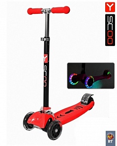 Самокат Maxi City RT Shine Gagarin трансформер, red (Y-SCOO, 4963RT)